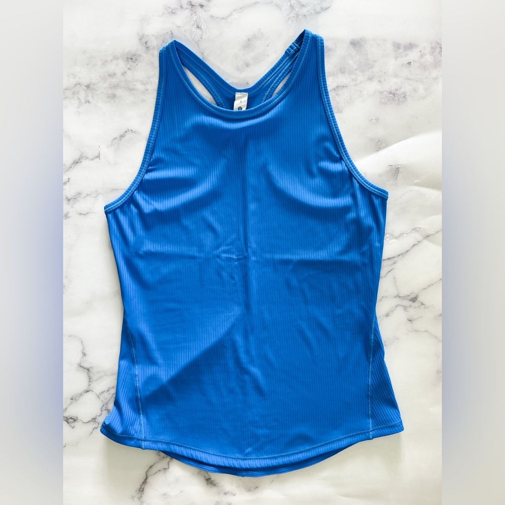 lululemon Base Pace Ribbed Tank, Poolside, Size 4